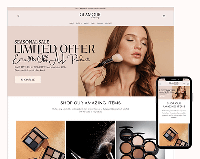 GLAMOUR Shopify Theme for Cosmetics and Body Care Products Store shopify