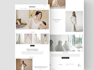 Mood Bridal- landing page app design graphic design landing page marriage minimal design ui ux webdesign website design wedding