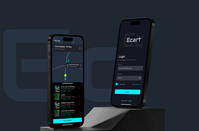 ECART - Mobile App dark mode ecart location map mobile app