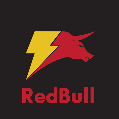 Red bull Logo Redesign branding concept design design graphic design illustration logo rebranding redesign vector