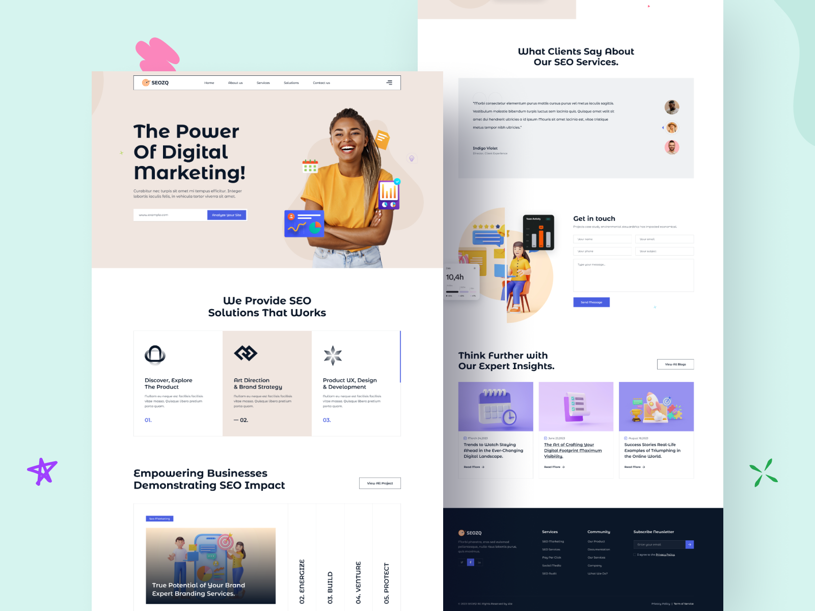 Example of Saa S Website Design