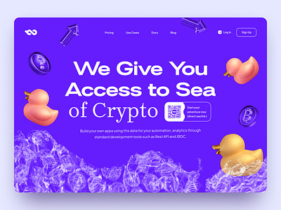 Crypto Wallet Landing Page bitcoin blockchain crypto cryptocurrency design finance investing landing page money token trading ui ux wallet web website