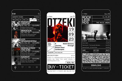 CrowdTix - Concert Mobile App appdesign concertapp design design concept graphic design illustration livemusic mobileapp mobileui musicapp posters rock ui