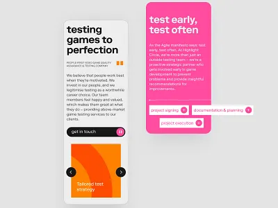 Highlight qa adaptive colors corporate website creative graphic design mobile qa testing ui ux web design