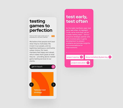 Highlight qa adaptive colors corporate website creative graphic design mobile qa testing ui ux web design