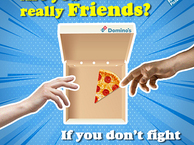 Dominos Brand - Friendship Day Creative Ad brand promotion creative creative ad design dominos graphic design illustration illustrator instagram instagram ad photoshop post promotion social media social media ad social media creative