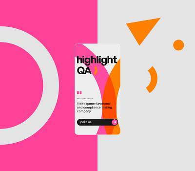 Highlight qa adaptive animation colorful corporate website landing page mobile web design
