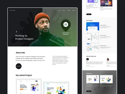 Portfolio Landing Exploration application design branding business creative agency design digital agency graphic design header illustration illustrations logo minimal portfolio saas ui ux web web design website website design