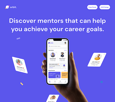 orbit find mentor online app app design mobile ui ux