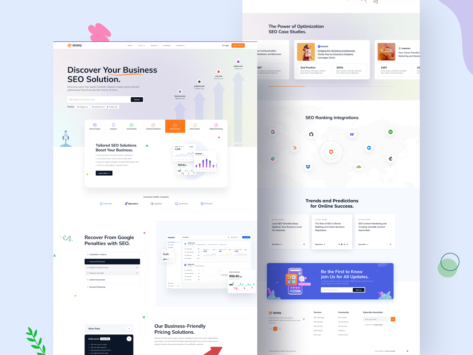 Example of Saa S Website Design