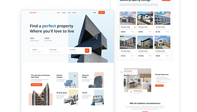 Real estate [home page] b2b b2c graphic design real estate ui ux