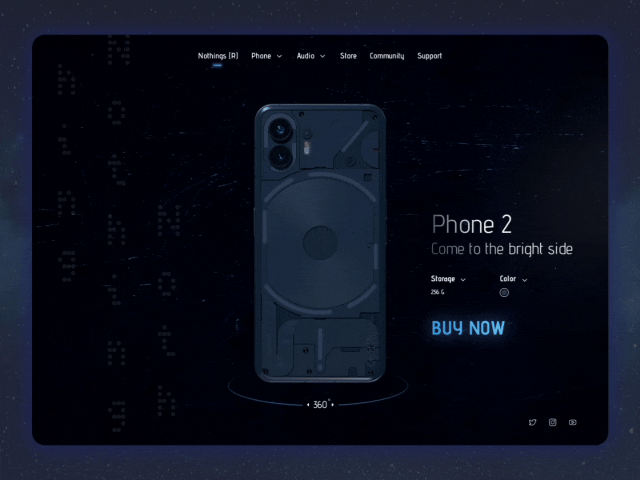 Nothing Phone Web Store app concept design figma gif interface landing landing page phone redesign store ui ui design user interface ux web website