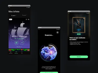 Billy app design dice event marketplace mobile app startup ticket ui ux