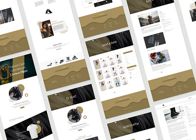 Clothing Store Website blog clothes clothing clothing store fashion gold ui ui design ux web design website