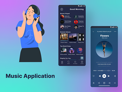 Music Mobile App UI Design design figma mobile app mobile app design music app playlist songs top artist top playlist trendy music uxui