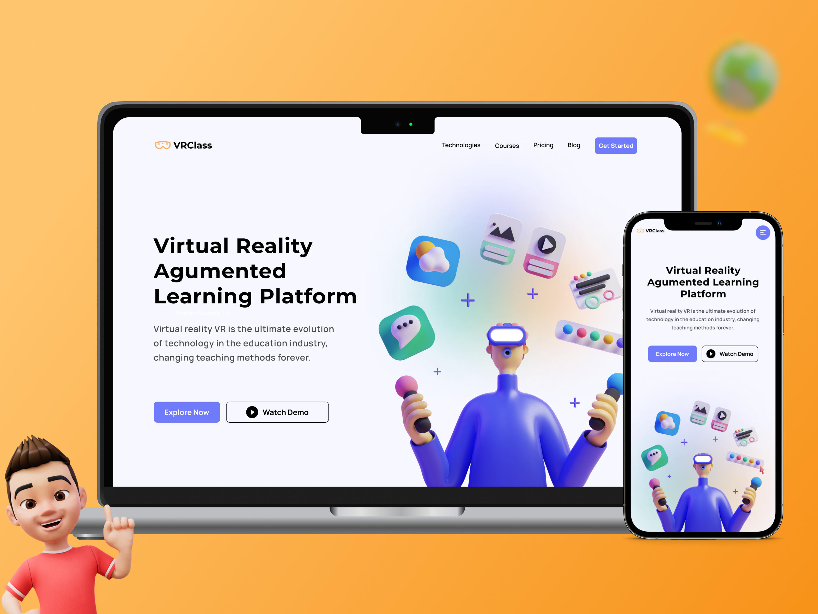 Landing Page - VR figma landing page ui vr