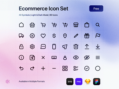 40+ Ecommerce Icons | Free cart dark ecommerce figma free freebie icon icon design icon set icons line online png shop shopping sketch stroke svg vector website