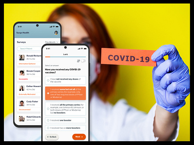 Surgo Health Covid Survey Tool Mobile App app design figma ui ux