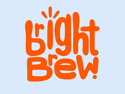 Bright Brew. Logo + Colors brand design branding bubble letters bubbly text colorful logo design fun branding fun logo graphic design illustrative logo logo text design typographic logo