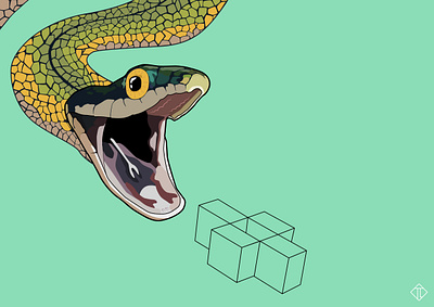 Snokia abstract color design illustration nokia snake vector