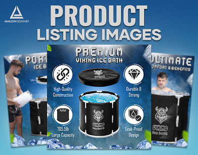 Amazon Listing || Ice Bath a content adobe illustrator adobe photoshop amazon amazon a amazon listing amazon listing images branding ebc enhanced brand content graphic design listing design listing images