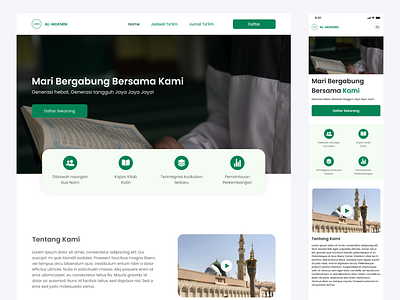 School Profile Landing Page app branding design greenweb school ui ux website