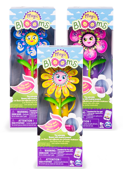 Magic Blooms Toy Branding and Packaging branding cute design flowers fun graphic design logo playful smile toy