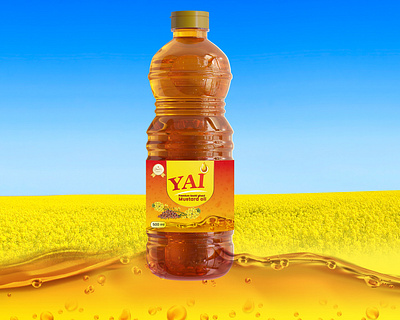 Yai Mustard Oil Label Design branding design graphic design packing