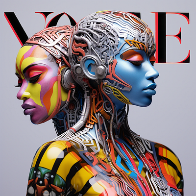 Magazine Cover Photo session android beauty cyborg fashion future global magazine make up pose robotics