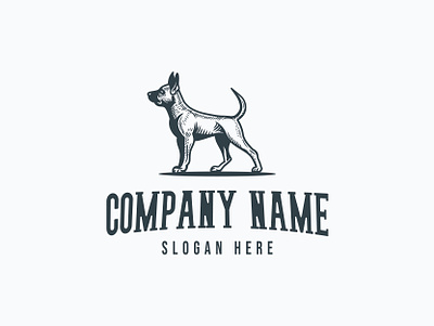 Vintage Dog Logo branding design graphic design illustration logo tshirt vector