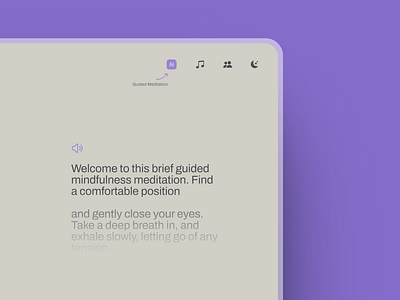 BeMindful → AI Guided Meditation (early design) bemindful design meditation meditation design ui website