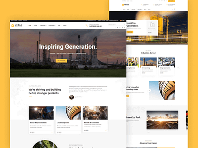 Industrial & Manufacturing Businesses HTML Template - Megan water industry