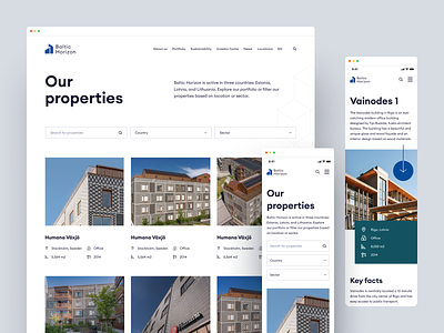 Baltic Horizon | Our properties design front end real estate realestate responsive ui ui design ux ux design web web design website