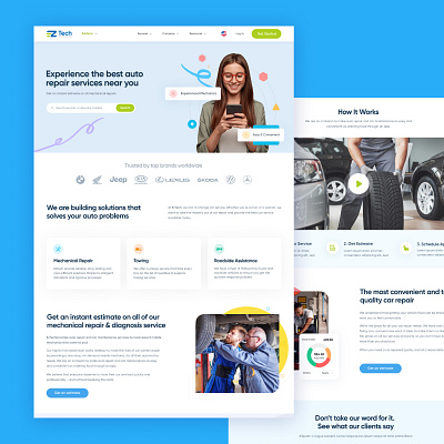 EZ Tech Website Landing Page landingpage ui des uidesign uxdesign website website landing page