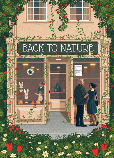 Back to Nature business digital editorial folioart illustration magazine cover nature rui ricardo