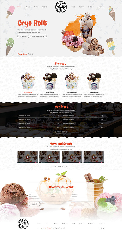 Food Industry Portfolio | Website Design & Development ecommerce website food delivery website food industry food landing page food ui food website ice cream website landing page web design website design website design and development website development