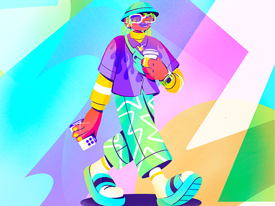 Swag arcade studio character colour digital editorial folioart illustration