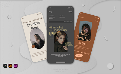 VogueWave creative fashion interactiondesign minimalist ui uidesign uiux ultimate