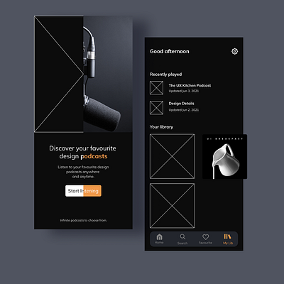 Podcast App app design podcast ui ui design uiux ux