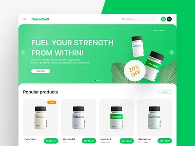 Healthcare e-commerce Website biotech care chemistry digital healthcare e commerce genetics health lifestyle healthcare home page landing page market medical medicine products science shop uxui web development website design