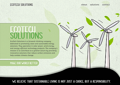 ECOTECH SOLUTIONS HERO design eco hero tech ui uidesign web webdesign website