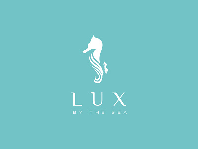 Lux by the sea aqua aqua colors branding clean color design digital flat illustration logo modern new soft color ui uiux