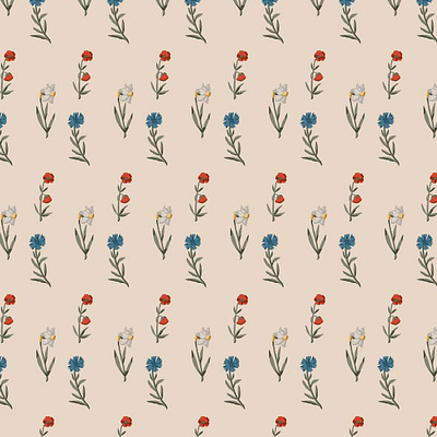 Flowers graphic design illustration pattern