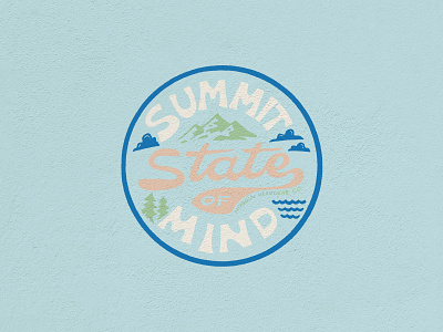 Summit State of Mind illustration lettering merch design skitchism t shirt typography vintage