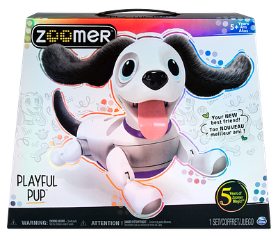 Zoomer Robotic Pet Toys | Branding & Packaging Refresh branding cute design dog foil fun graphic design illustration logo packaging pet playful rabbit toy