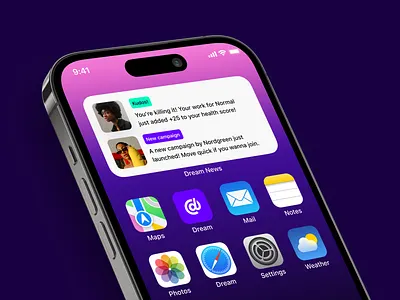 Dreaminfluence App app branding homescreen logo mobile widget