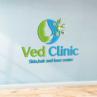 logo design Ved Clinic animation branding graphic design logo mockup motion graphics