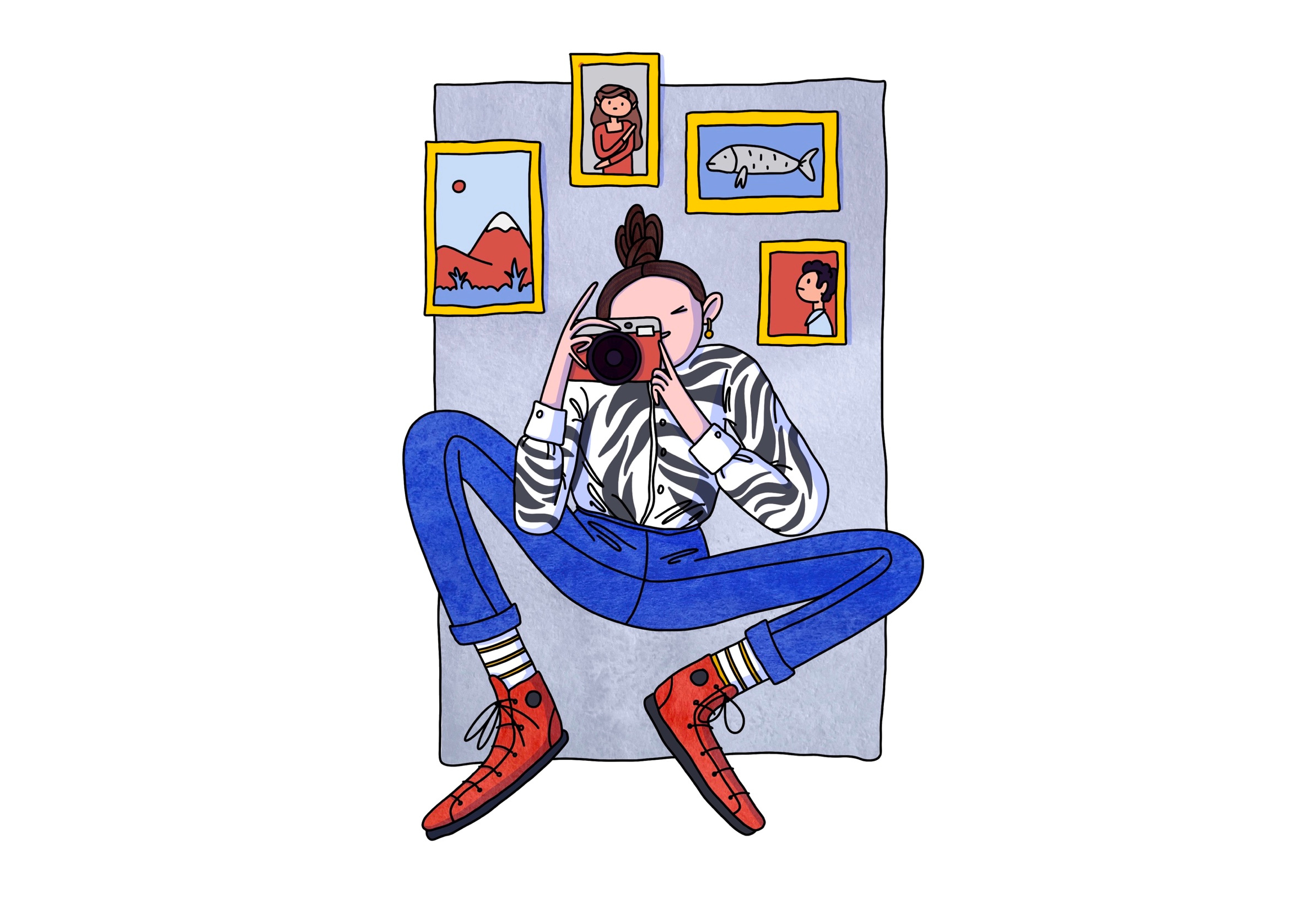 Photographer | Cartoon character cartoon cartoon character cartoon design character design digital illustration editorial illustration girl girl illustration illustration photographer photographer illustration