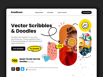 700 Doodles and scribbles branding design doodle doodles graphic design icons illustrations line line icons notion outline presentation scribbles ui ux vector website