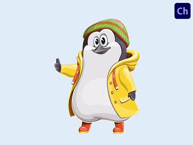 Penguin Adobe Character Animator Puppet Template adobe character animator animated character animated penguin animation arctic cartoon penguin character animator character design penguin penguin character